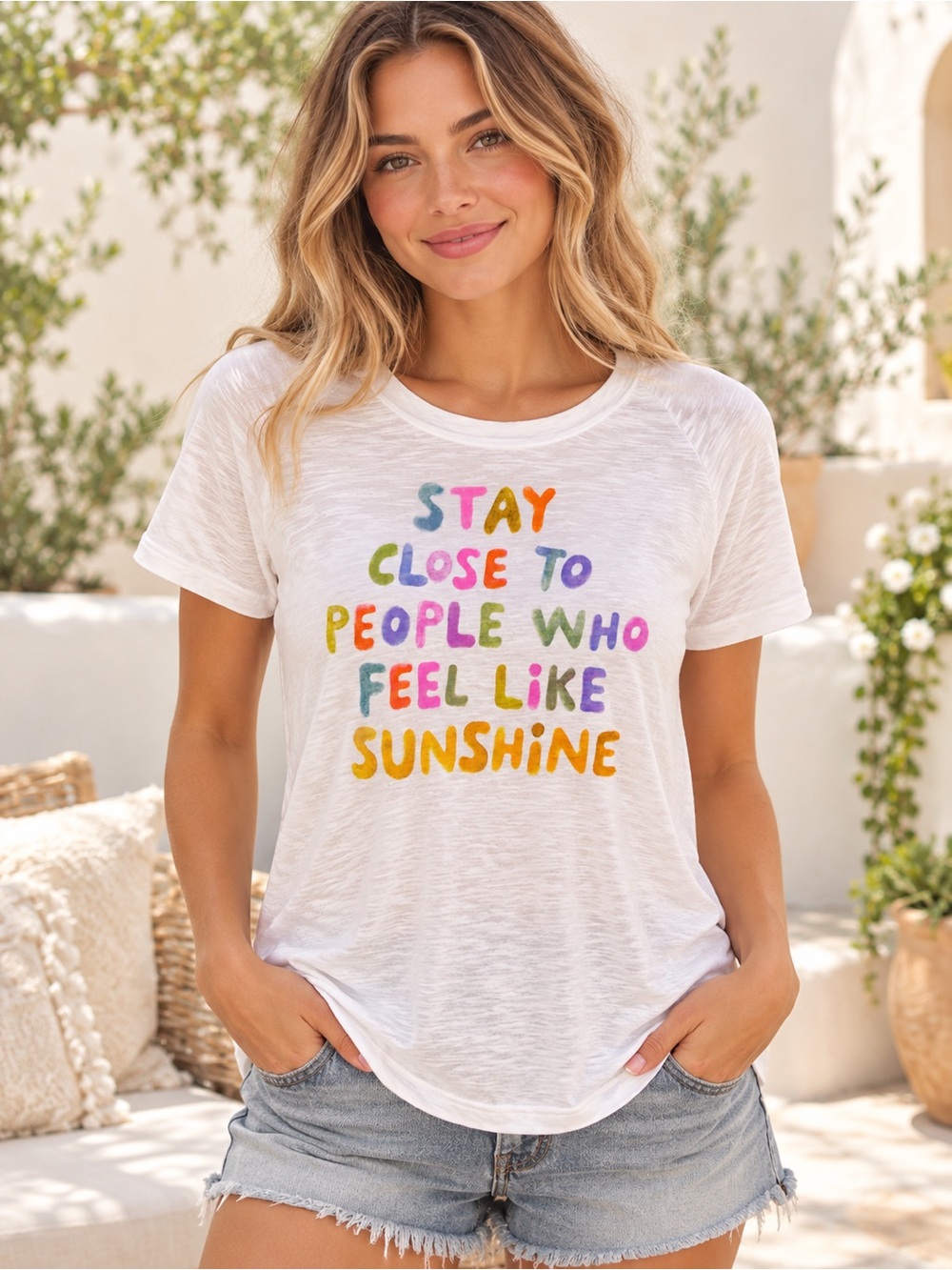NWT Natural Life Tee - 'Stay Close to People Who Feel Like Sunshine' Size Medium